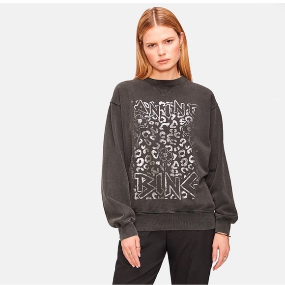 Anine Bing Oversized Graphic Sweatshirt Women’s size small - Picture 1 of 4